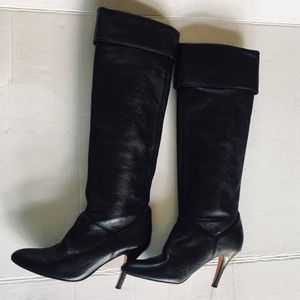 Dolce Vita Black Leather Heeled Boots
